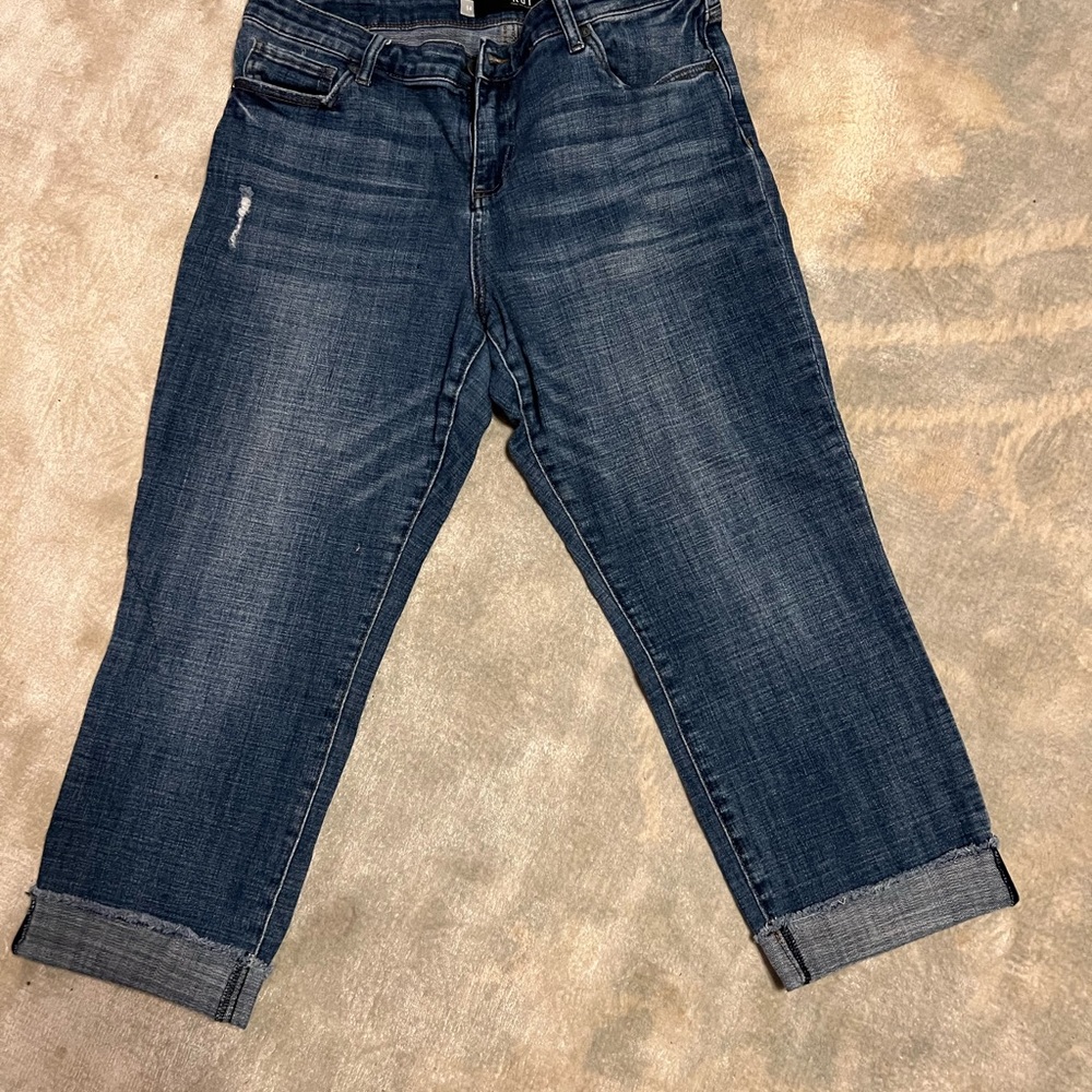 Kut from the Kloth Dark Wash Cropped Jeans